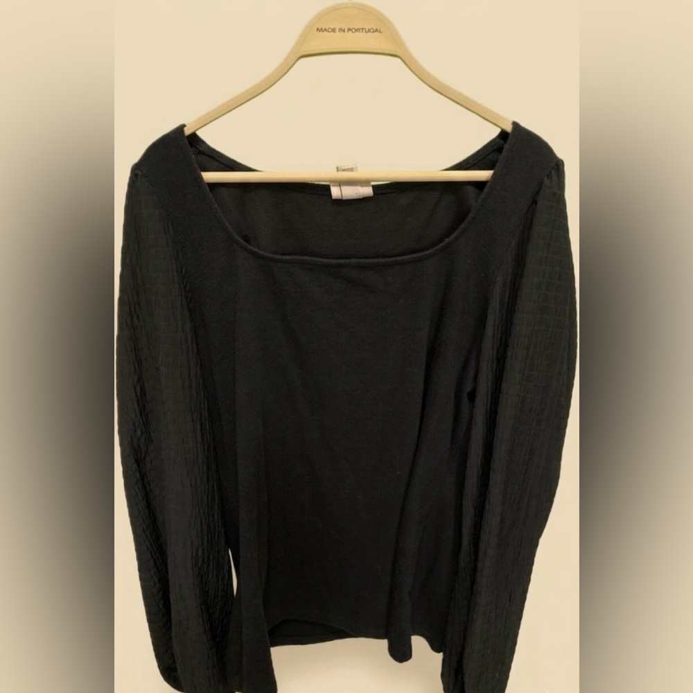 Ava & Viv Black Long Sleeve Top Size XXL